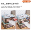 Hộp Nhựa Đựng Đồ Lớn, Trong Suốt 50L, Có Nắp & Bánh Xe Cao Cấp Đựng Đồ Chơi, Quần Áo, Để Sau Xe Ô tô ảnh 8