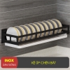 🔴OUTLET | Kệ úp chén bát ráo nước dán tường cao cấp chống gỉ trọn đời (tặng kèm keo dán và ốc vít) chịu lực ERMO ảnh 4