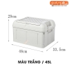 Thùng đựng sách vở, tài liệu, đồ dùng đa năng 45 lít / có ngăn phụ, nhựa PP chắc chắn Lazydo (LZ0514) ảnh 10