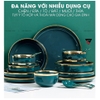 🔴OUTLET | Bộ chén bát đĩa sứ cao cấp viền vàng phong cách Bắc Âu cao cấp GP-0636 ảnh 9