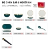 Bộ chén XANH LÒNG TRẮNG/ bát đĩa màu xanh ngọc, ruột trắng cao cấp sứ ảnh 5