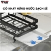 Giỏ Đựng Đồ Rửa Chén Kèm Thanh Treo Khăn Lau Bếp Dán Tường Bằng Thép Carbon / Sơn Tĩnh Điện Không Gỉ Cao Cấp | Gia Dụng ảnh 5