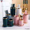 🔴OUTLET | Kệ đựng ống đũa bằng gốm sứ - kệ gỗ, có đĩa hứng nước sạch sẽ phong cách Bắc Âu ảnh 10