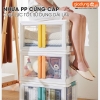 Thùng đựng đồ đa năng LAZYDO gấp gọn & thiết kế cửa hông lấy đồ dễ dàng tiện lợi (có nắp đậy kín & bánh xe) 55 lít ảnh 8