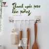 Thanh 6 Móc Treo Nhựa Dán Tường Đa Năng Cho Phòng Tắm, Phòng Bếp ShuangQing (SQ-0126) - gia dụng plus