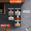 Bộ hộp đựng gia vị kèm kệ inox 304 cao cấp, dung tích lớn JIANXIA ảnh 1