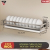🔴OUTLET | Kệ úp chén bát ráo nước dán tường cao cấp chống gỉ trọn đời (tặng kèm keo dán và ốc vít) chịu lực ERMO ảnh 6