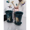 🔴OUTLET | Hộp đựng đũa sứ, thìa, muỗng sứ dán tường & đặt bàn - màu xanh ngọc lục bảo (xanh cổ vịt) ảnh 9