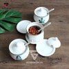 🔴OUTLET | Bộ hủ đựng gia vị sứ kèm kệ đặt bàn màu trắng, trang trí nhẹ nhàng theo phong cách Bắc Âu ảnh 3