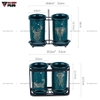 🔴OUTLET | Hộp đựng đũa sứ, thìa, muỗng sứ dán tường & đặt bàn - màu xanh ngọc lục bảo (xanh cổ vịt) ảnh 8
