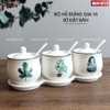 🔴OUTLET | Bộ hủ đựng gia vị sứ kèm kệ đặt bàn màu trắng, trang trí nhẹ nhàng theo phong cách Bắc Âu ảnh 12