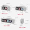 Bộ Kệ Để Bàn Chải Đánh Răng - Kèm Cốc Súc Miệng Úp Trong Kệ Trong Suốt Đa Năng Cho Phòng Tắm, Bồn Rửa Mặt | Ecoco Chính ảnh 9