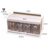 Bộ Kệ 4 Hộp Nhựa Đựng Gia Vị Dán Tường Đa Năng Cho Phòng Bếp ảnh 8
