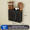Ống đựng đũa thìa dán tường Gia Dụng Plus cao cấp inox 304, không cần khoan tường đục lỗ ảnh 2