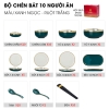 Bộ chén XANH LÒNG TRẮNG/ bát đĩa màu xanh ngọc, ruột trắng cao cấp sứ ảnh 6