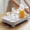 Khay trà nhựa chữ nhật, khay úp cốc ly 2 lớp ráo nước cao cấp - Hàng nhập khẩu chính hãng, chống bám bẩn JIANXIA ảnh 11