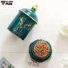 【Xả Kho】Ống Đựng Tăm Đặt Bàn Gốm Sứ Sang Trọng Với Màu Xanh Ngọc Lục Bảo | Có Nắp Đậy Kín & Viền Vàng Nổi Bật ảnh 5