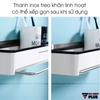 Kệ chữ nhật dán tường cao cấp, đa năng cho phòng tắm, nhà bếp / không cần khoan tường ShuangQuing (SQ-5255) ảnh 7