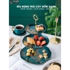 【Xả Kho】Đĩa đựng trái cây, pancake, bánh kẹo màu xanh ngọc cổ vịt sang trọng - phong cách Bắc Âu ảnh 4