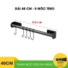 【Inox Đen】40cm,5 móc