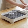 Khay trà nhựa chữ nhật, khay úp cốc ly 2 lớp ráo nước cao cấp - Hàng nhập khẩu chính hãng, chống bám bẩn JIANXIA ảnh 10