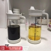 Bình Đựng Dầu Ăn, Nước Mắm Thuỷ Tinh Borosilicate Có Nắp Kín Bằng INOX 304 | Phong Cách Bắc Âu Hiện Đại JIANXIA (JX-0306) - gia dụng plus