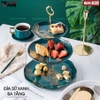 【Xả Kho】Đĩa đựng trái cây, pancake, bánh kẹo màu xanh ngọc cổ vịt sang trọng - phong cách Bắc Âu ảnh 2