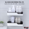 Kệ chữ nhật dán tường nhựa ABS cao cấp, sang trọng không cần khoan đục ShuangQuing (SQ-0101) ảnh 2