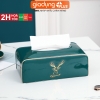 【Xả Kho】Hộp Đựng Giấy Ăn Đặt Bàn Gốm Sứ Xanh Ngọc Lục Bảo Cao Cấp | Phong Cách Bắc Âu Với Bộ Hươu Quý Tộc ảnh 1