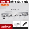 Thanh móc chữ L INOX 304/ treo quần áo inox 304 móc chữ L dán tường ảnh 10