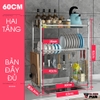 Giá INOX 304 Úp Bát Đĩa Đa Chức Năng Đặt Trên Bồn Rửa Thông Minh (Một Tầng & Hai Tầng) | Nanjie - gia dụng plus