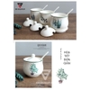 🔴OUTLET | Bộ hủ đựng gia vị sứ kèm kệ đặt bàn màu trắng, trang trí nhẹ nhàng theo phong cách Bắc Âu ảnh 7