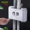 Bộ Hai Nhả Kem Đánh Răng Tự Động Kèm 4 Cốc Súc Miệng Đa Năng & Gọn Gàng Cao Cấp | Ecoco Chính Hãng (EC-0803) - gia dụng plus