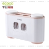 Bộ Hai Nhả Kem Đánh Răng Tự Động Kèm 4 Cốc Súc Miệng Đa Năng & Gọn Gàng Cao Cấp | Ecoco Chính Hãng (EC-0803) - gia dụng plus
