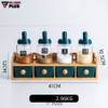 Set Đựng Gia Vị Muỗng Kèm Nắp & Hủ Gia Vị Sứ | Màu Xanh Ngọc Lục Bảo Sang Trọng | Kèm Kệ Gỗ Chắc Chắn - gia dụng plus
