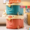 Thùng Nhựa PP 80 Lít Đựng Đồ Đa Năng - Nắp Đậy Có Thể Xếp Lego - Có Tay Kéo & Bánh Xe Lăn ảnh 1