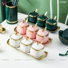 🔴OUTLET | Bộ hũ đựng gia vị gốm sứ (kèm khay sứ) sang trọng phong cách Bắc Âu ảnh 5