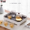 Khay trà nhựa chữ nhật, khay úp cốc ly 2 lớp ráo nước cao cấp - Hàng nhập khẩu chính hãng, chống bám bẩn JIANXIA ảnh 5