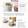 Bộ Chum Đựng Nước Sứ Có Vòi 3 Lít Kèm Kệ Gỗ & 6 Cốc Sứ Màu Trắng Cao Cấp ảnh 8