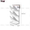 Giá đựng vung nồi / thớt dán tường 3 ngăn nhôm,nhựa ABS cao cấp cho phòng bếp tiện nghi hơn. ảnh 9