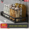 Kệ đựng gia vị inox + sơn tĩnh điện dán tường cho phòng bếp đa năng - không cần bắt vít, đục lỗ ảnh 6