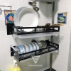 🔴OUTLET | Kệ úp chén bát ráo nước dán tường cao cấp chống gỉ trọn đời (tặng kèm keo dán và ốc vít) chịu lực ERMO ảnh 9