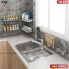 🔴OUTLET | Kệ giá dán tường bếp INOX 304 cao cấp đựng hủ lọ gia vị, chai lọ, chén, đĩa, dao, vung nồi ảnh 4