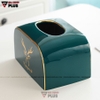 【Xả Kho】Hộp Đựng Giấy Ăn Đặt Bàn Gốm Sứ Xanh Ngọc Lục Bảo Cao Cấp | Phong Cách Bắc Âu Với Bộ Hươu Quý Tộc ảnh 3