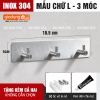 Thanh móc chữ L INOX 304/ treo quần áo inox 304 móc chữ L dán tường ảnh 9