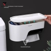 Hộp Đựng Giấy Vệ Sinh Dán Tường Cuộn Lớn | Cuộn Giấy Vuông & Tròn Nhựa ABS Với Ngăn Đựng Đồ Đa Năng ảnh 5