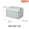 Thùng đựng sách vở, tài liệu, đồ dùng đa năng 45 lít / có ngăn phụ, nhựa PP chắc chắn Lazydo (LZ0514) ảnh 11