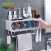 Bộ Kệ Để Bàn Chải Đánh Răng - Kèm Cốc Súc Miệng Úp Trong Kệ Trong Suốt Đa Năng Cho Phòng Tắm, Bồn Rửa Mặt | Ecoco Chính ảnh 5