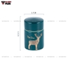 【Xả Kho】Ống đựng tăm sứ xanh ngọc lục bảo, trang trí nai sừng tấm quý tộc VIMORA ảnh 7