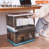 Hộp Nhựa Đựng Đồ Lớn, Trong Suốt 50L, Có Nắp & Bánh Xe Cao Cấp Đựng Đồ Chơi, Quần Áo, Để Sau Xe Ô tô ảnh 9